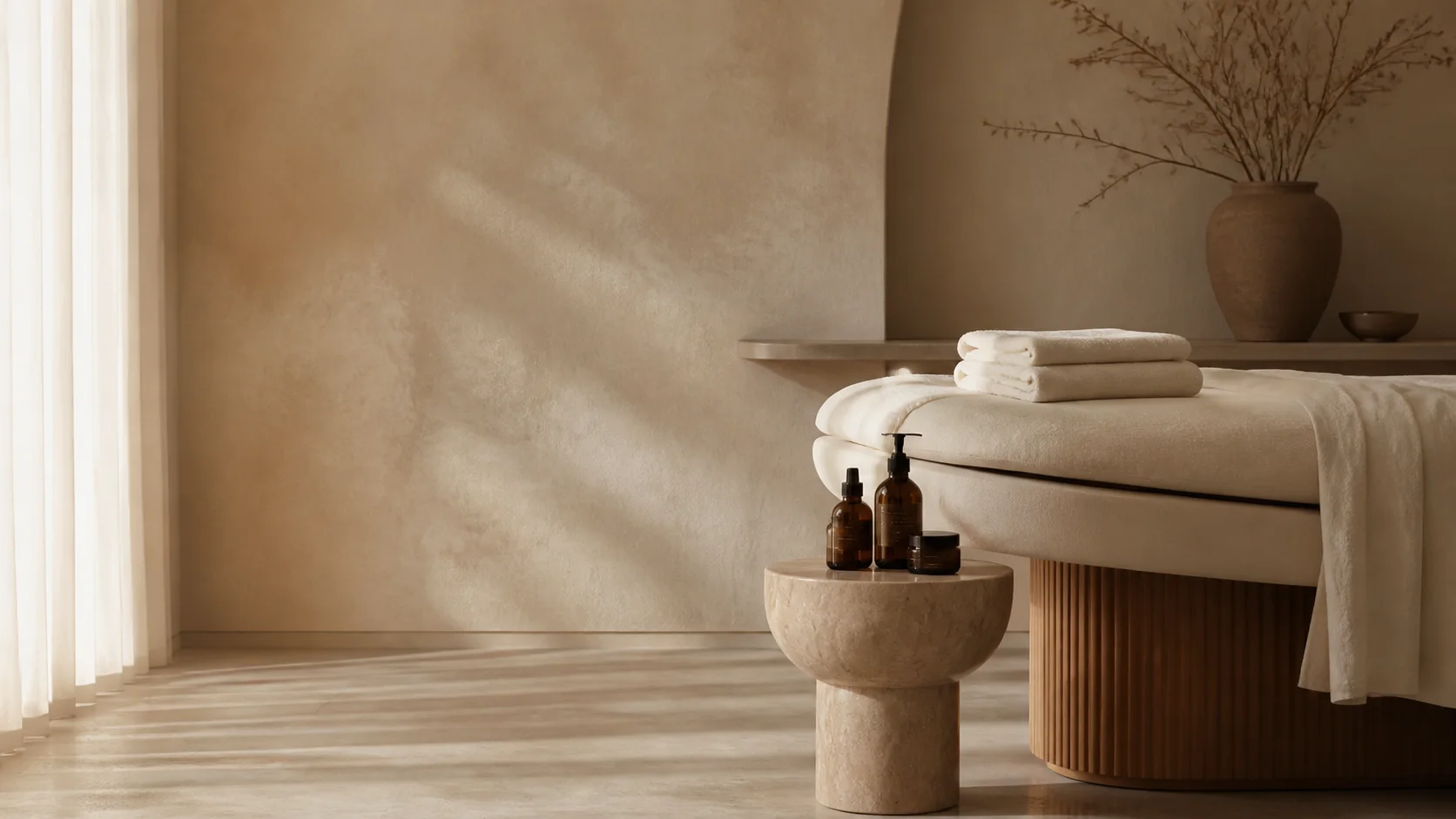 Interno contemporaneo di un beauty studio immaginario
